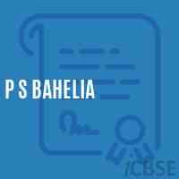 P S Bahelia Primary School Logo