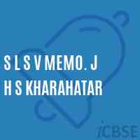 S L S V Memo. J H S Kharahatar Secondary School Logo