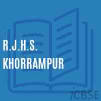 R.J.H.S. Khorrampur Middle School Logo