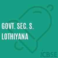 Govt. Sec. S. Lothiyana Secondary School Logo