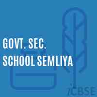Govt. Sec. School Semliya Logo