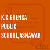 K.K.Goenka Public School,Asnawar Logo
