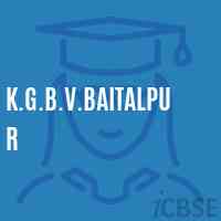 K.G.B.V.Baitalpur Middle School Logo