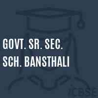 Govt. Sr. Sec. Sch. Bansthali High School Logo
