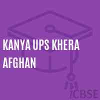 Kanya Ups Khera Afghan Middle School Logo