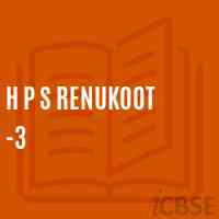 H P S Renukoot -3 Primary School Logo