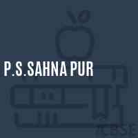 P.S.Sahna Pur Primary School Logo