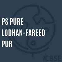 Ps Pure Lodhan-Fareed Pur Primary School Logo