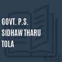 Govt. P.S. Sidhaw Tharu Tola Primary School Logo