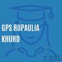 Gps Rupaulia Khurd Primary School Logo