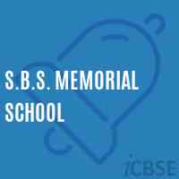 S.B.S. Memorial School Logo