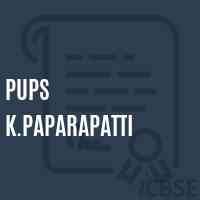 Pups K.Paparapatti Primary School Logo
