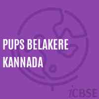 Pups Belakere Kannada Primary School Logo