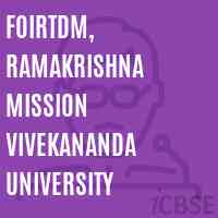 FoIRTDM, Ramakrishna Mission Vivekananda University Logo