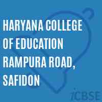 Haryana College of Education Rampura Road, Safidon Logo