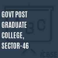 Govt Post Graduate College, Sector-46 Logo