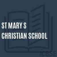 St Mary S Christian School Logo