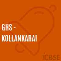 Ghs - Kollankarai Secondary School Logo
