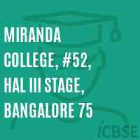 Miranda College, #52, HAL III stage, Bangalore 75 Logo