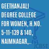 Geethanjali Degree College for Women, H.No. 5-11-139 & 140, Naimnagar, Hanumakonda Logo