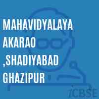 Mahavidyalaya Akarao ,Shadiyabad Ghazipur College Logo