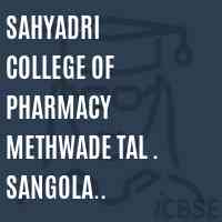 Sahyadri College of Pharmacy Methwade Tal . Sangola Dist-Solapur Logo