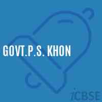 Govt.P.S. Khon Primary School Logo