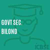 Govt Sec. Bilond Secondary School Logo