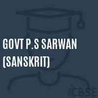Govt P.S Sarwan (Sanskrit) Primary School Logo