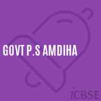 Govt P.S Amdiha Primary School Logo