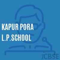 Kapur Pora L.P.School Logo