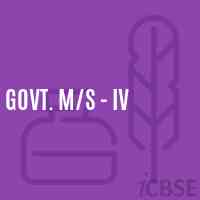 Govt. M/s - Iv School Logo