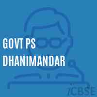 Govt Ps Dhanimandar Primary School Logo