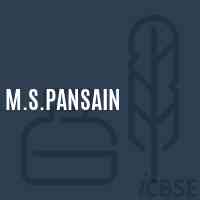 M.S.Pansain Middle School Logo