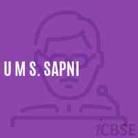 U M S. Sapni Middle School Logo