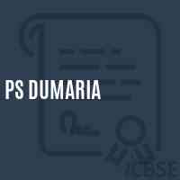 Ps Dumaria Primary School Logo