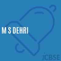 M S Dehri Middle School Logo