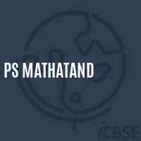 Ps Mathatand Primary School Logo