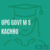 Upg Govt M S Kachho Middle School Logo