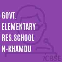 Govt. Elementary Res.School N-Khamdu Logo