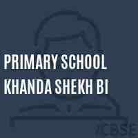 Primary School Khanda Shekh Bi Logo
