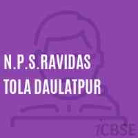 N.P.S.Ravidas Tola Daulatpur Primary School Logo