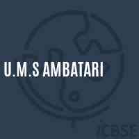 U.M.S Ambatari Middle School Logo