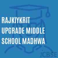 Rajkiykrit Upgrade Middle School Madhwa Logo