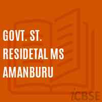Govt. St. Residetal Ms Amanburu Middle School Logo