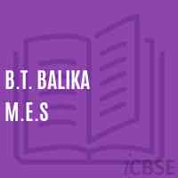 B.T. Balika M.E.S Middle School Logo