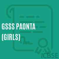 Gsss Paonta (Girls) High School Logo