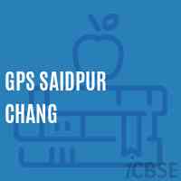 Gps Saidpur Chang Primary School Logo