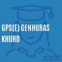 Gps(E) Genhuras Khurd Primary School Logo