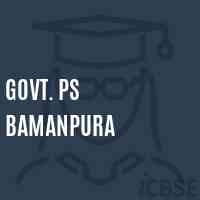 Govt. Ps Bamanpura Primary School Logo